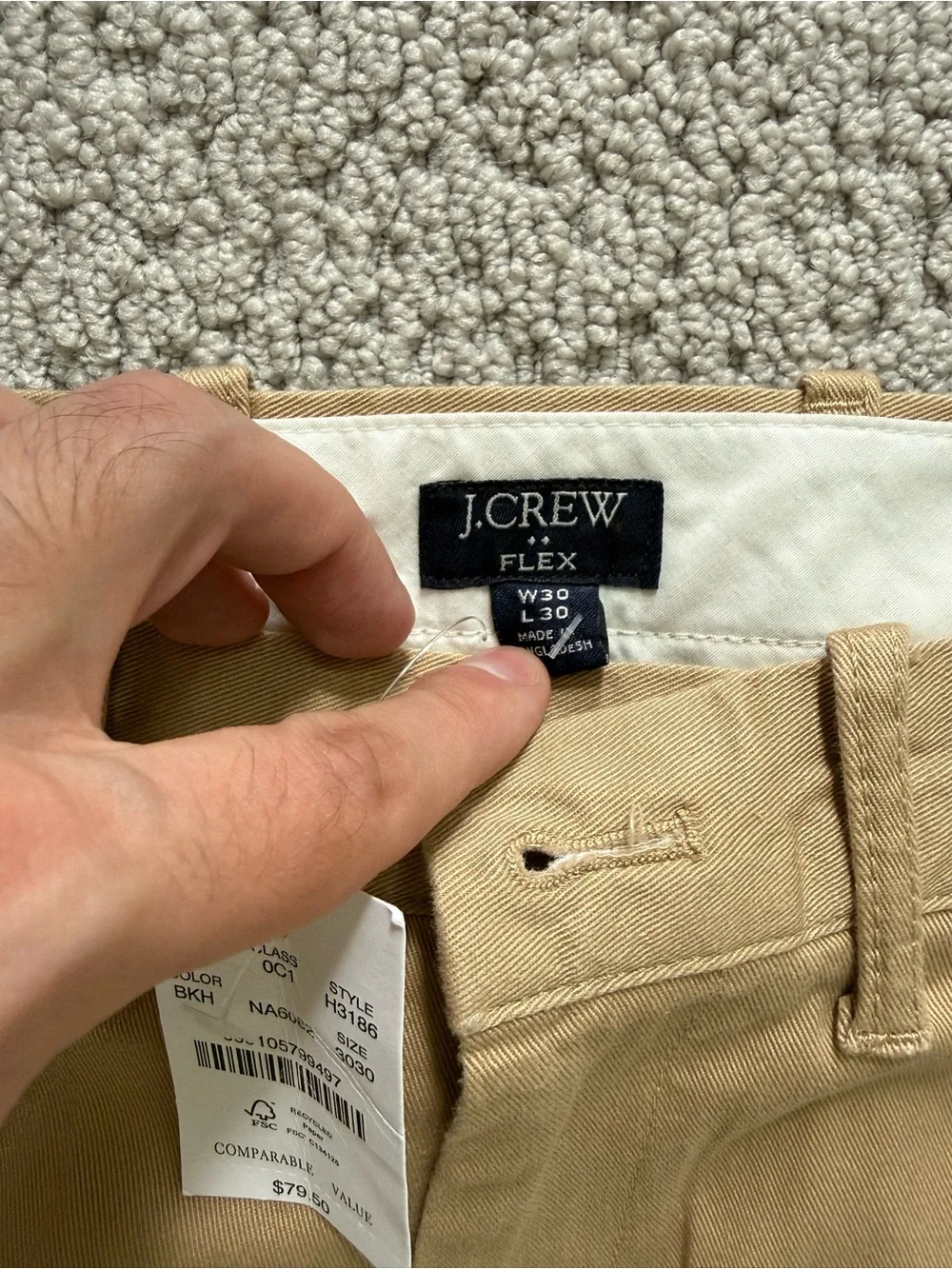 JCrew Men’s Tan Straight Fit Chino Pants - NWT size 30x30